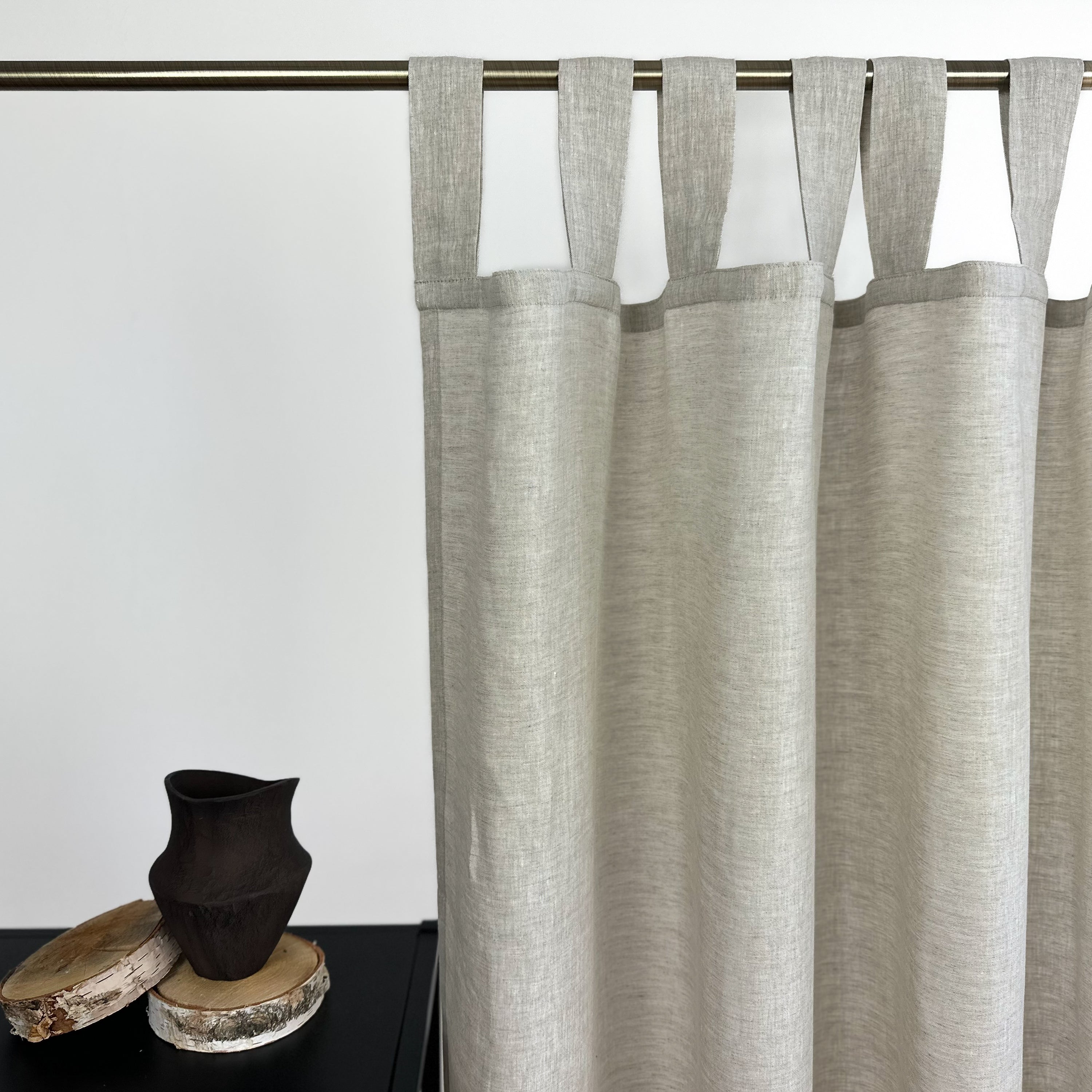 Linen Curtain Panel With Hanging Loops 124 138 Or 250 Cm Width Cus 3hlinen Australia